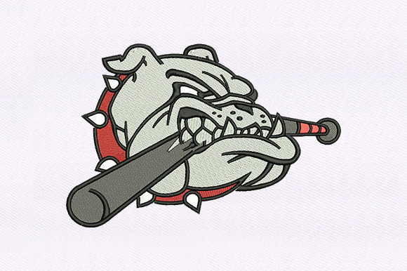 Angry Bulldog Embroidery Design